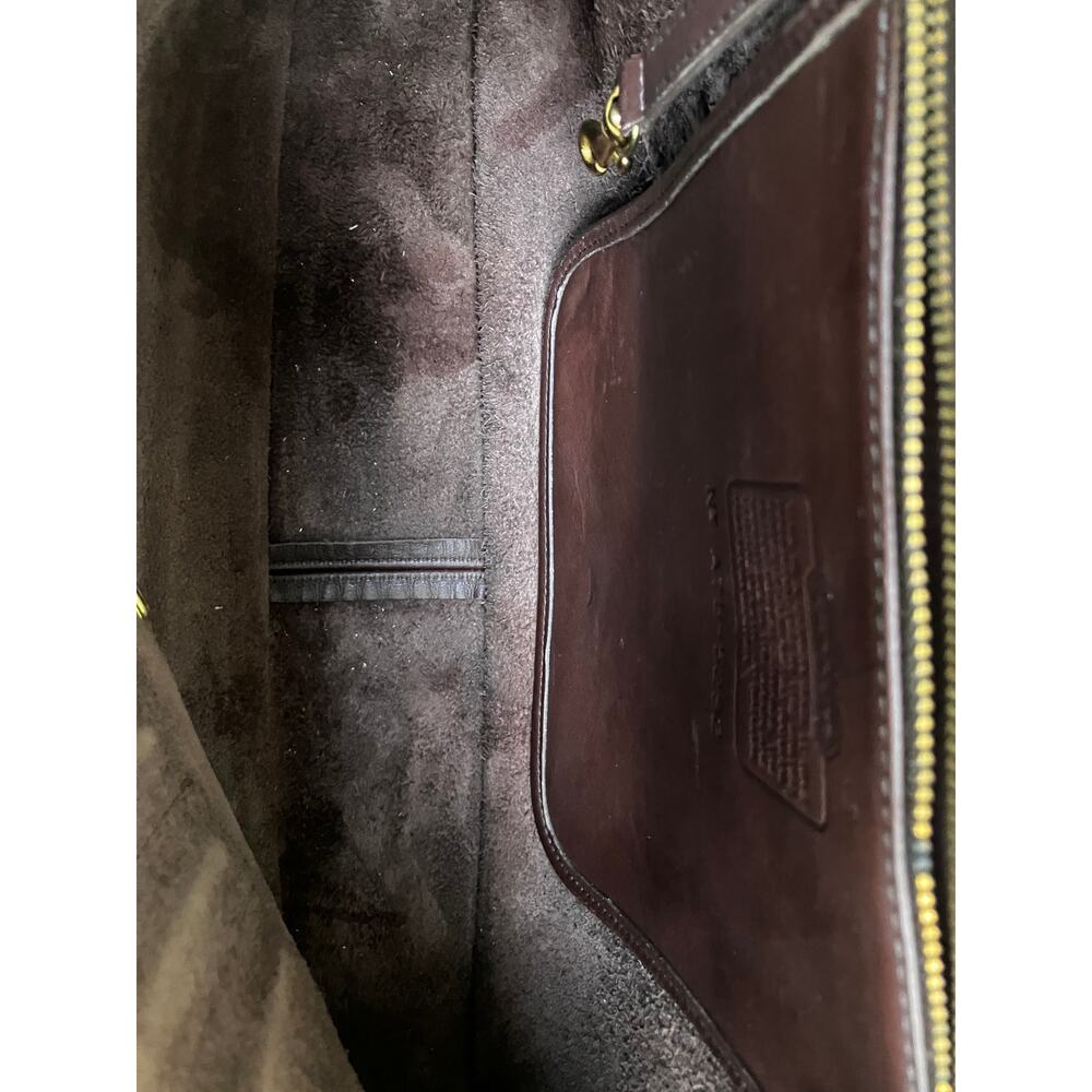 VTG Coach Leather Dowel‎ Briefcase 5292 Messenger Bag Brown Crossbody Turnlock - Picture 12 of 16